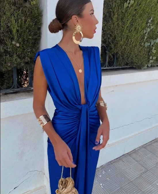 Darcy | Elegant Pleated Maxi Dress - Image 2