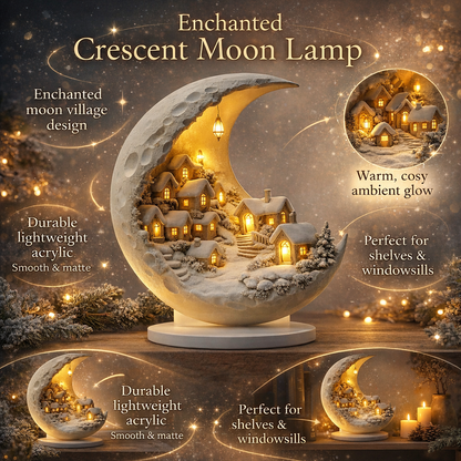 Decorative Acrylic Moon Lamp Village Ambient Home Lighting