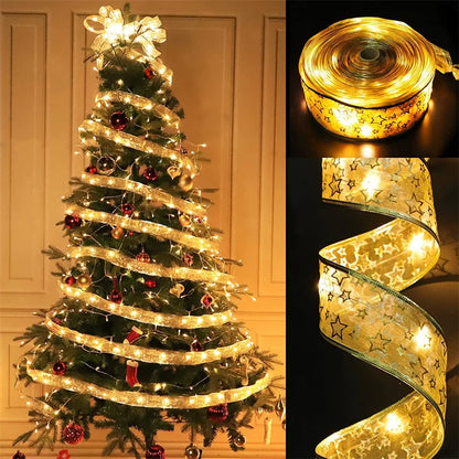Decorative Christmas Ribbon Fairy Lights