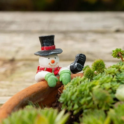 Decorative Festive-Style Snowman Plant Decoration