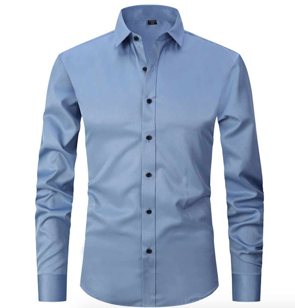 Image of Dennis | Men's Slim-Fit Long Sleeve Dress Shirt