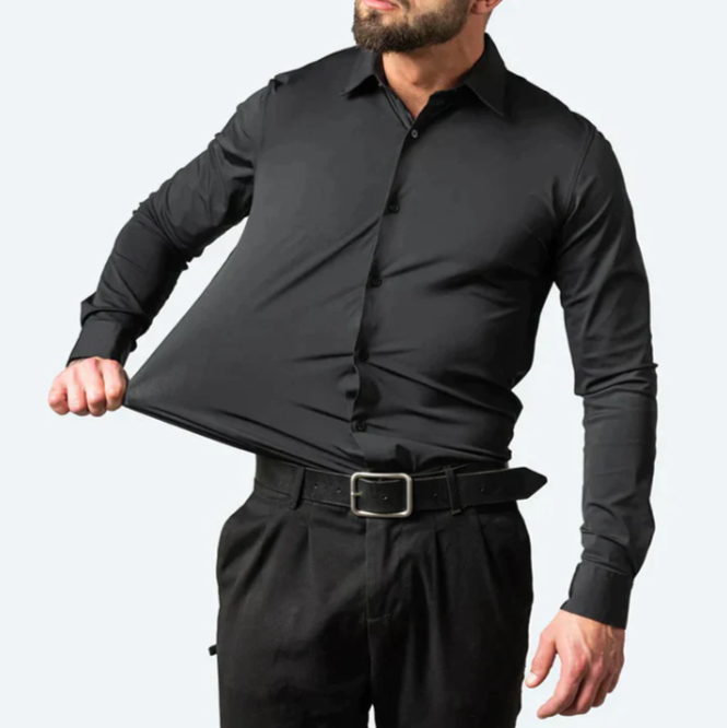 Image of Dennis | Men's Slim-Fit Long Sleeve Dress Shirt