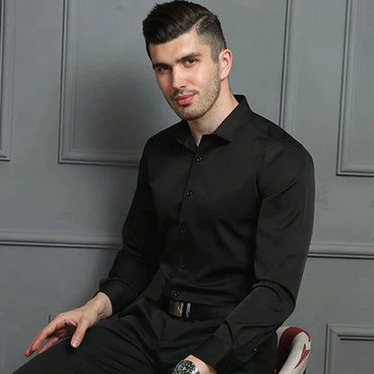 Image of Dennis | Men's Slim-Fit Long Sleeve Dress Shirt