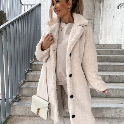 Doris | Women's Oversized Teddy Long Coat - Image 3