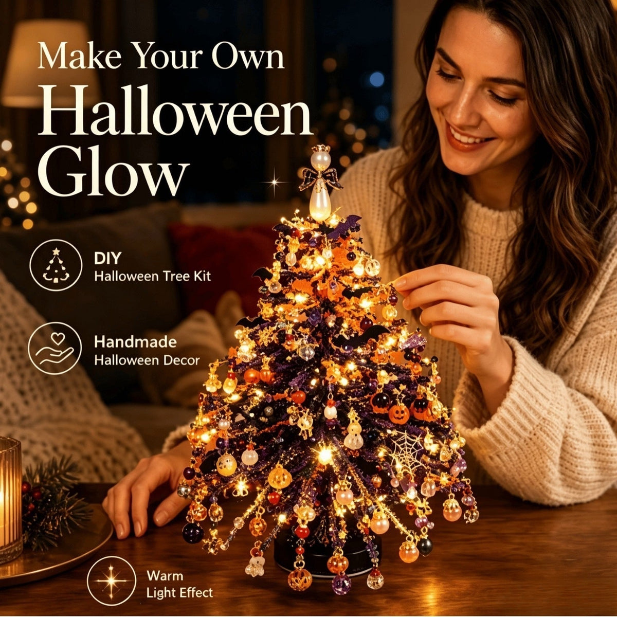 DIY Lighted Seasonal Tabletop Tree Kit
