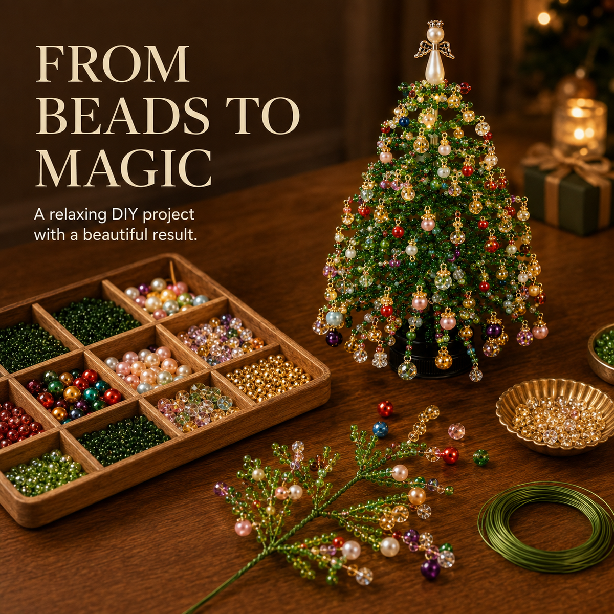 DIY Lighted Seasonal Tabletop Tree Kit