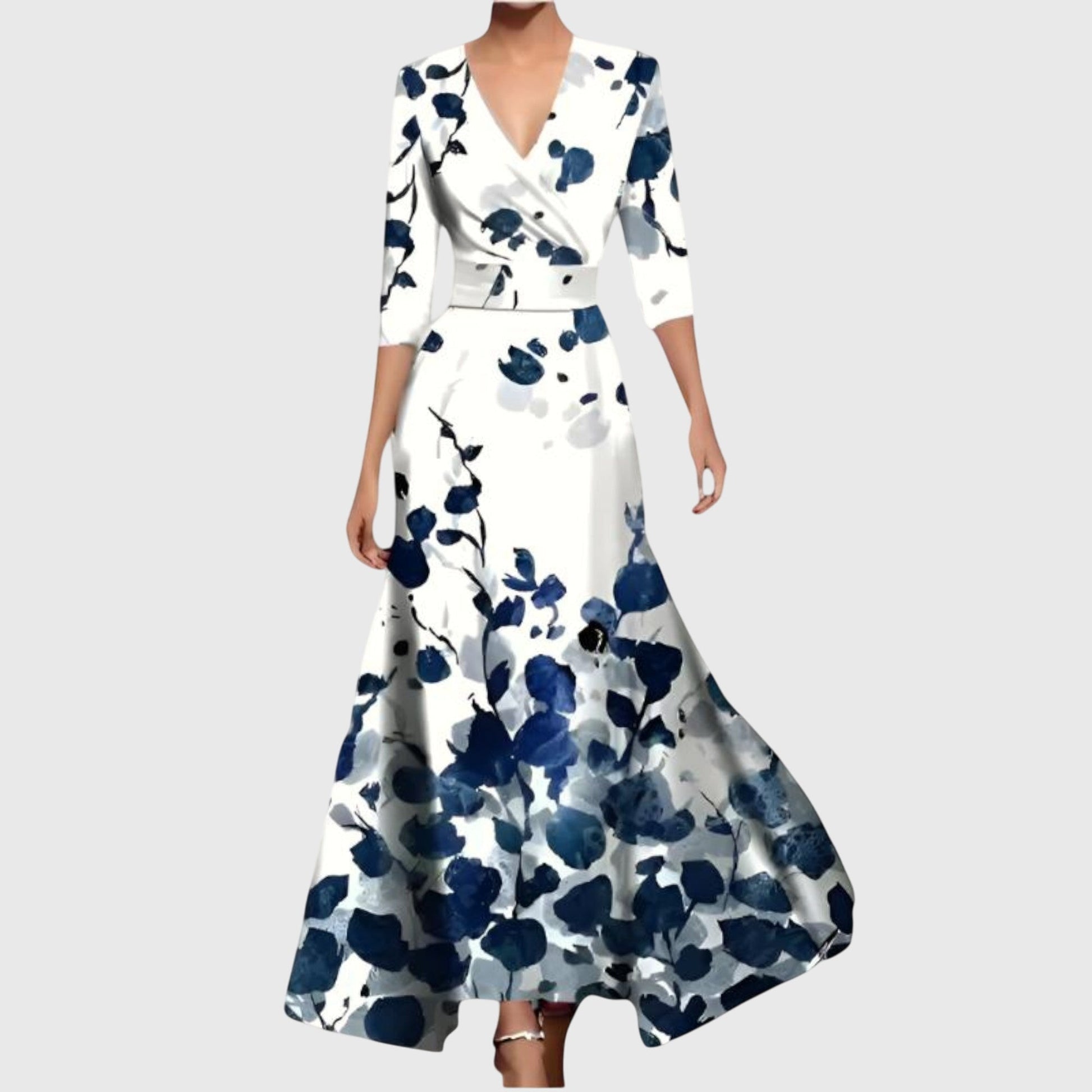 Image of Donna | Women's V-Neck Wrap Maxi Dress