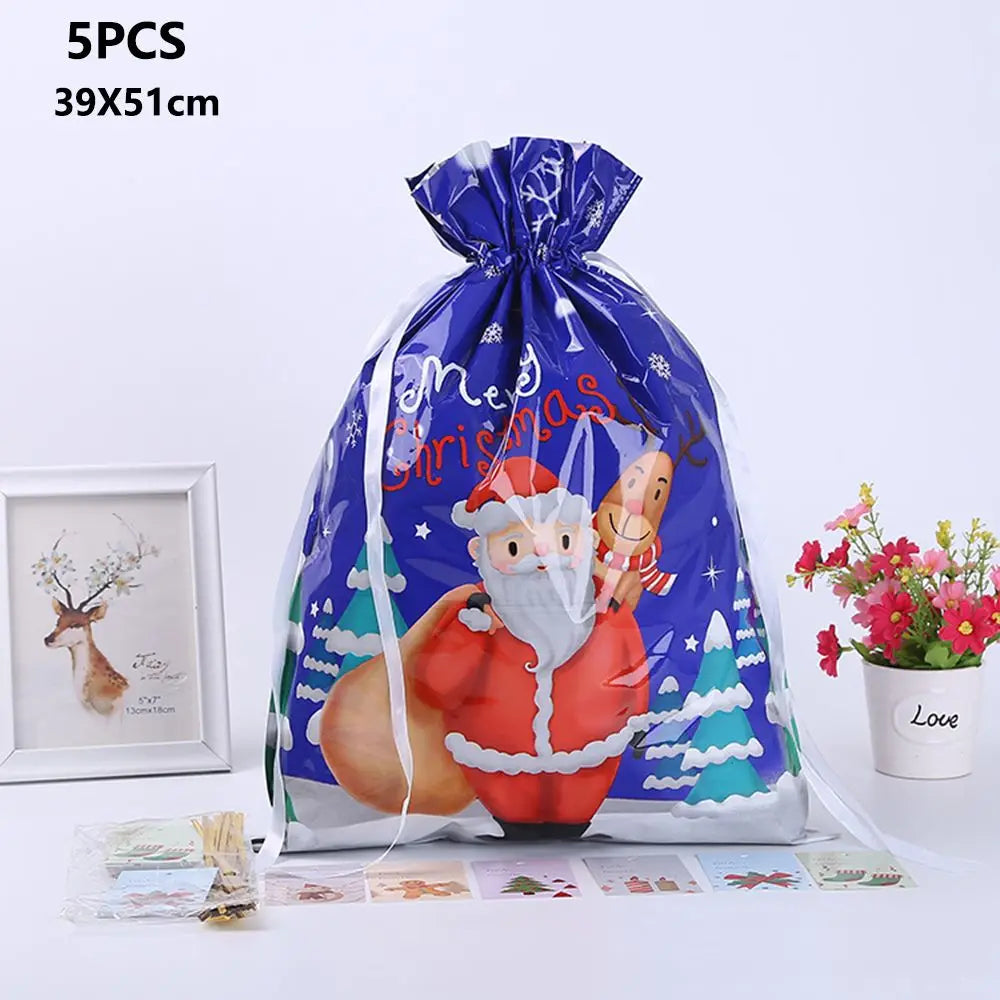 Drawstring Gift Wrapping Bags (5-Pack)