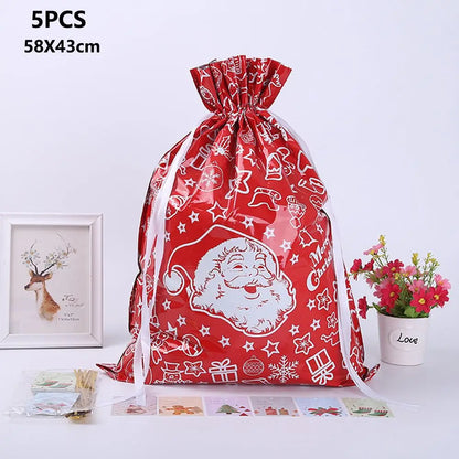 Drawstring Gift Wrapping Bags (5-Pack)