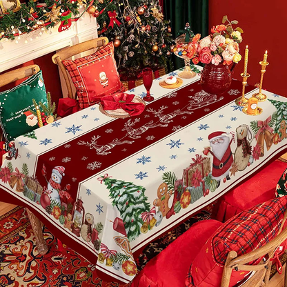 Durable Rectangular Christmas Tablecloth