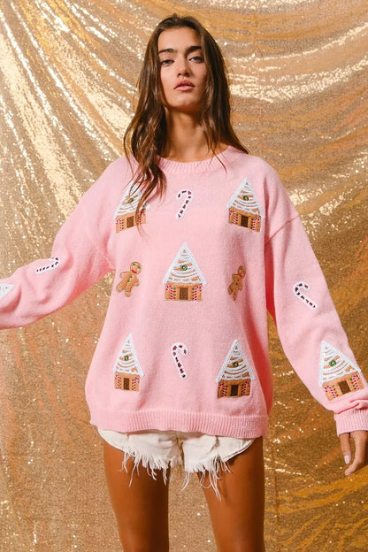 Jocelyn | Women's Novelty Christmas Crew Neck Sweater - Image 10
