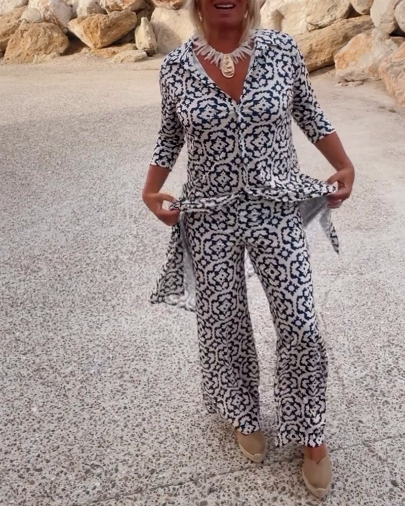 Michelle | Elegant Printed Two-Piece Set for Everyday Style - Image 4