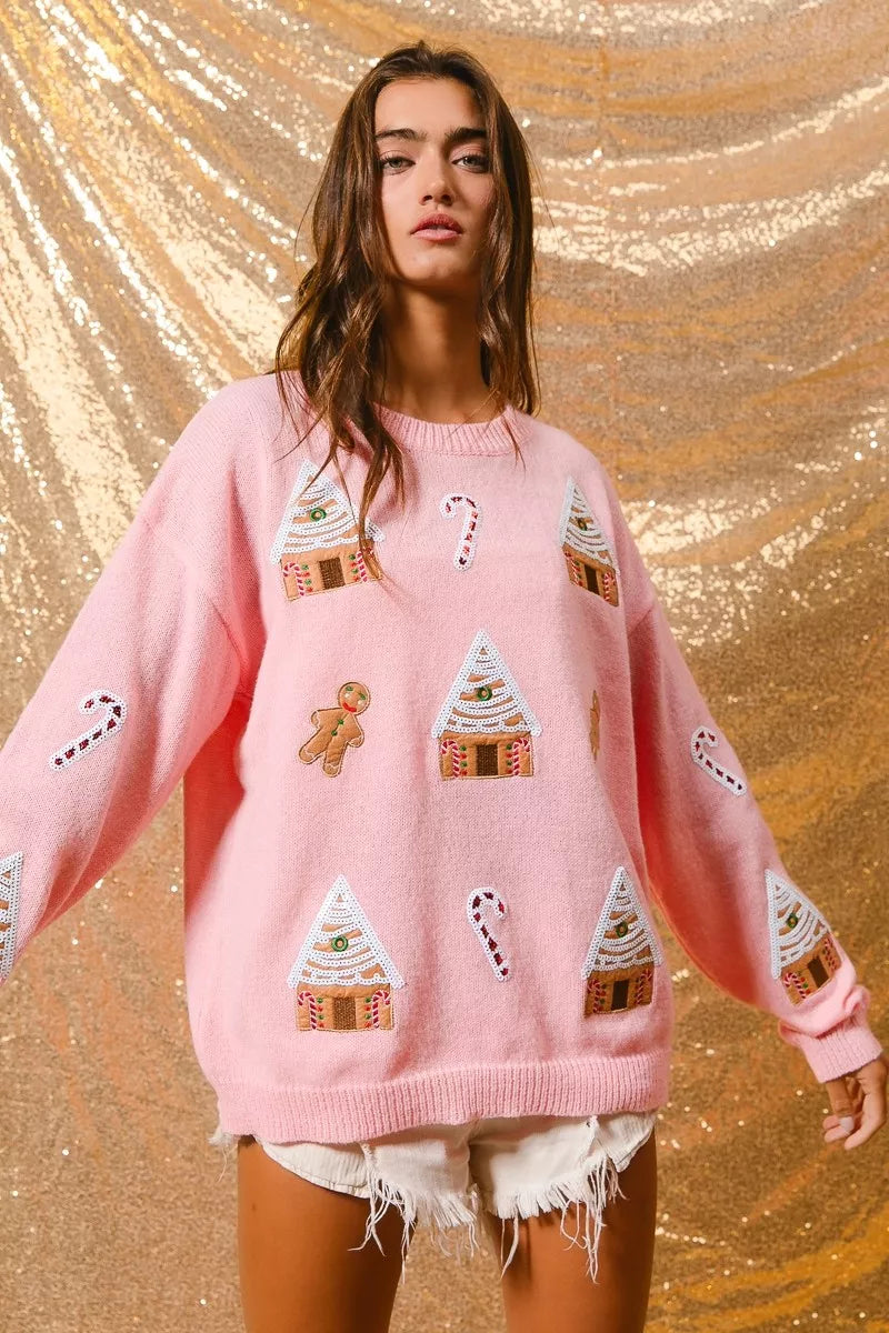 Jocelyn | Women's Novelty Christmas Crew Neck Sweater - Image 6