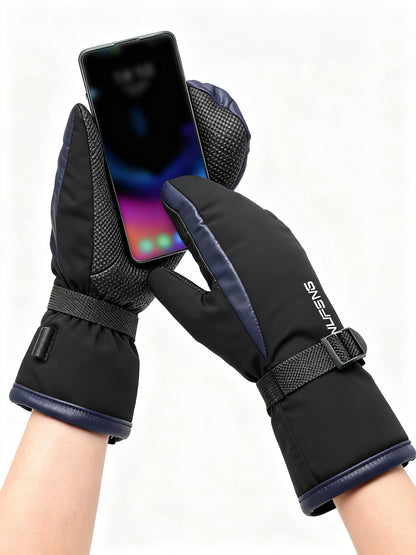 Electric Heated Gloves - Dual-Sided, 10,000 mAh USB Rechargeable, Waterproof for Skiing & Motorcycle