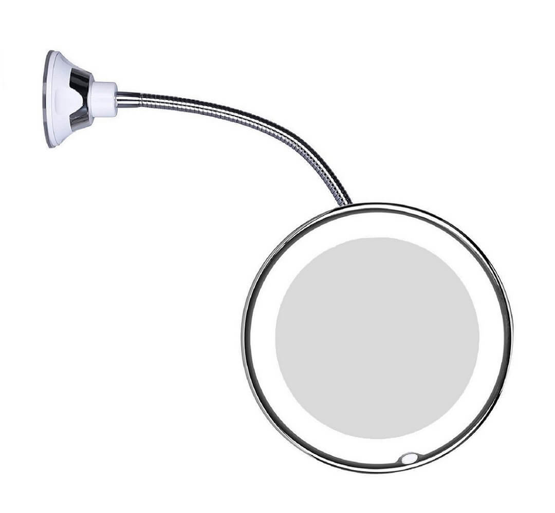 Elegant LED Magnifying Mirror – Adjustable Design with Flexible Gooseneck, Ideal for Precise Makeup and Daily Skincare with Perfect Lighting