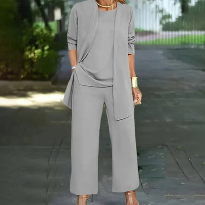 Elegant Three-Piece Pantsuit for Women