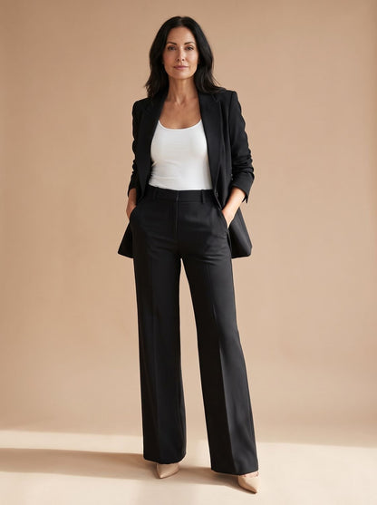 Elegant Women's Two-Piece Pantsuit with Blazer