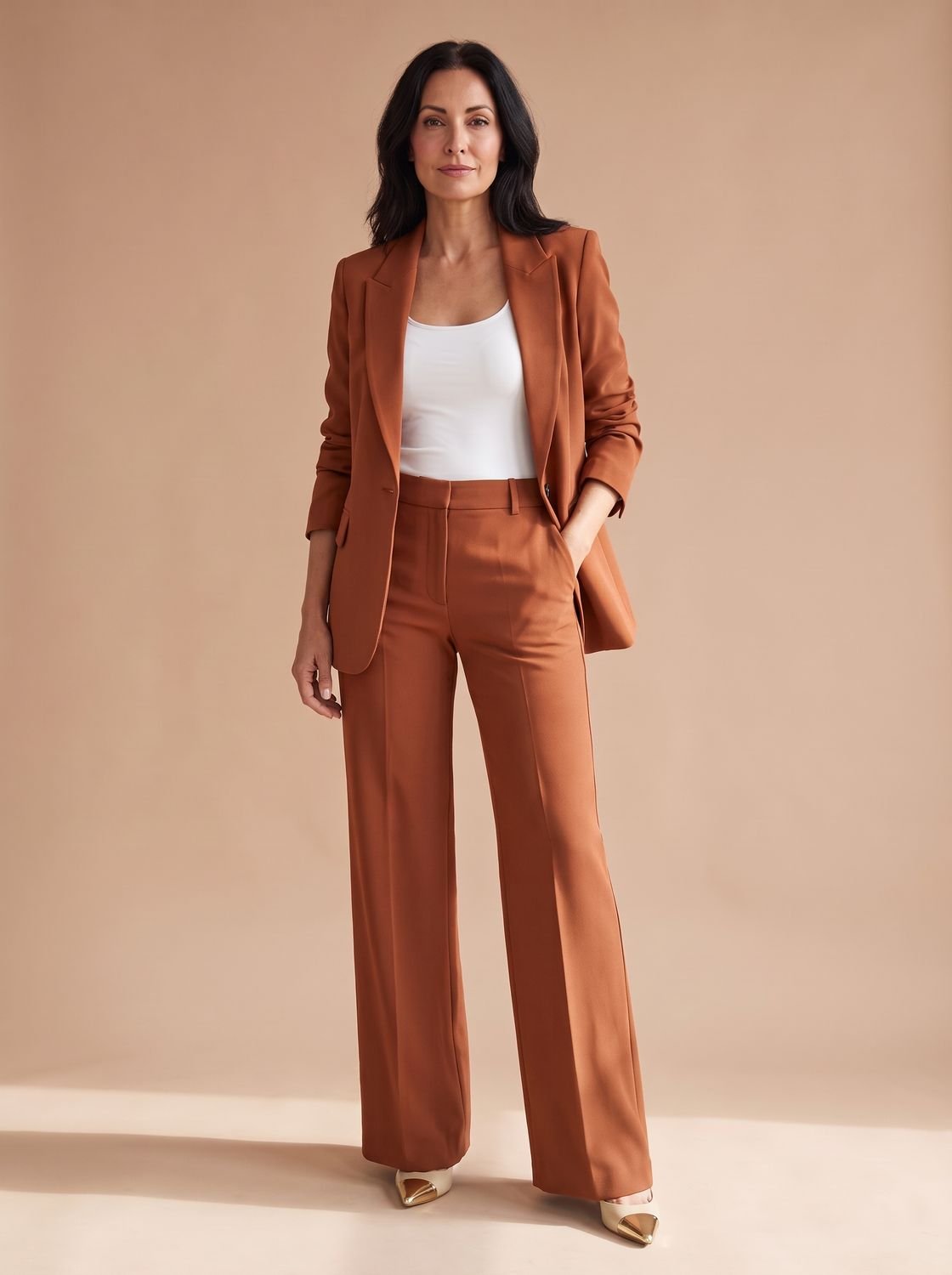 Elegant Women's Two-Piece Pantsuit with Blazer