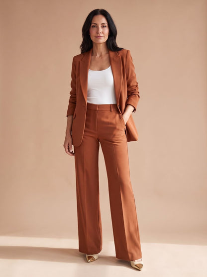 Elegant Women's Two-Piece Pantsuit with Blazer