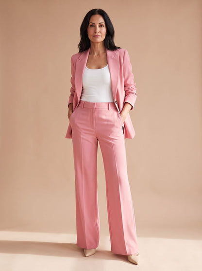 Elegant Women's Two-Piece Pantsuit with Blazer
