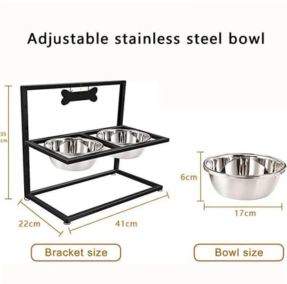 Elevated Dog Feeder with 2 Bowls