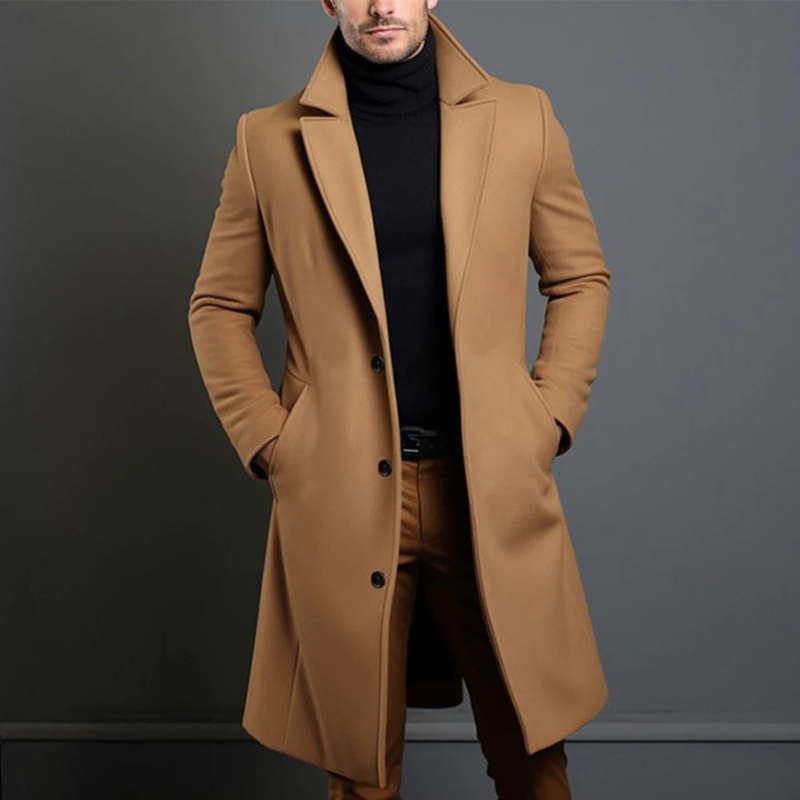 Elias | Men's Slim-Fit Long Coat