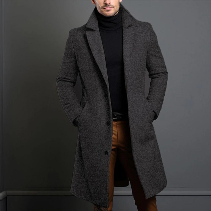 Elias | Men's Slim-Fit Long Coat