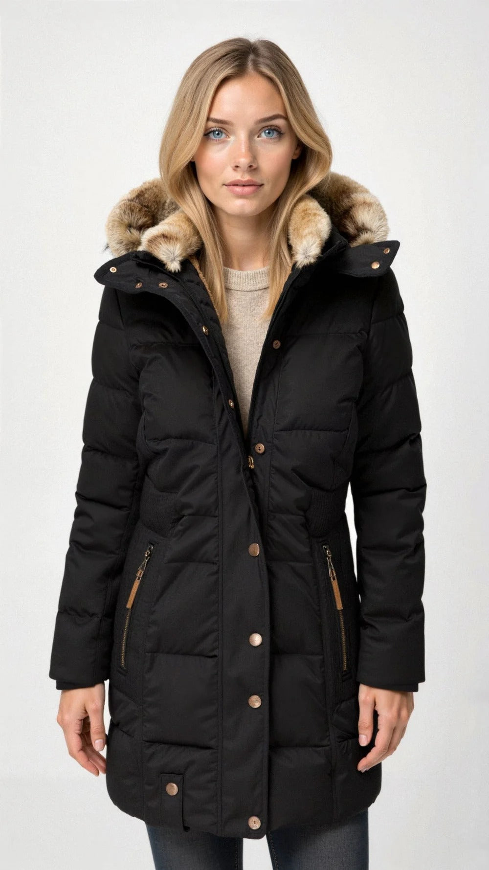 Elna | Women's Lined Padded Hooded Jacket