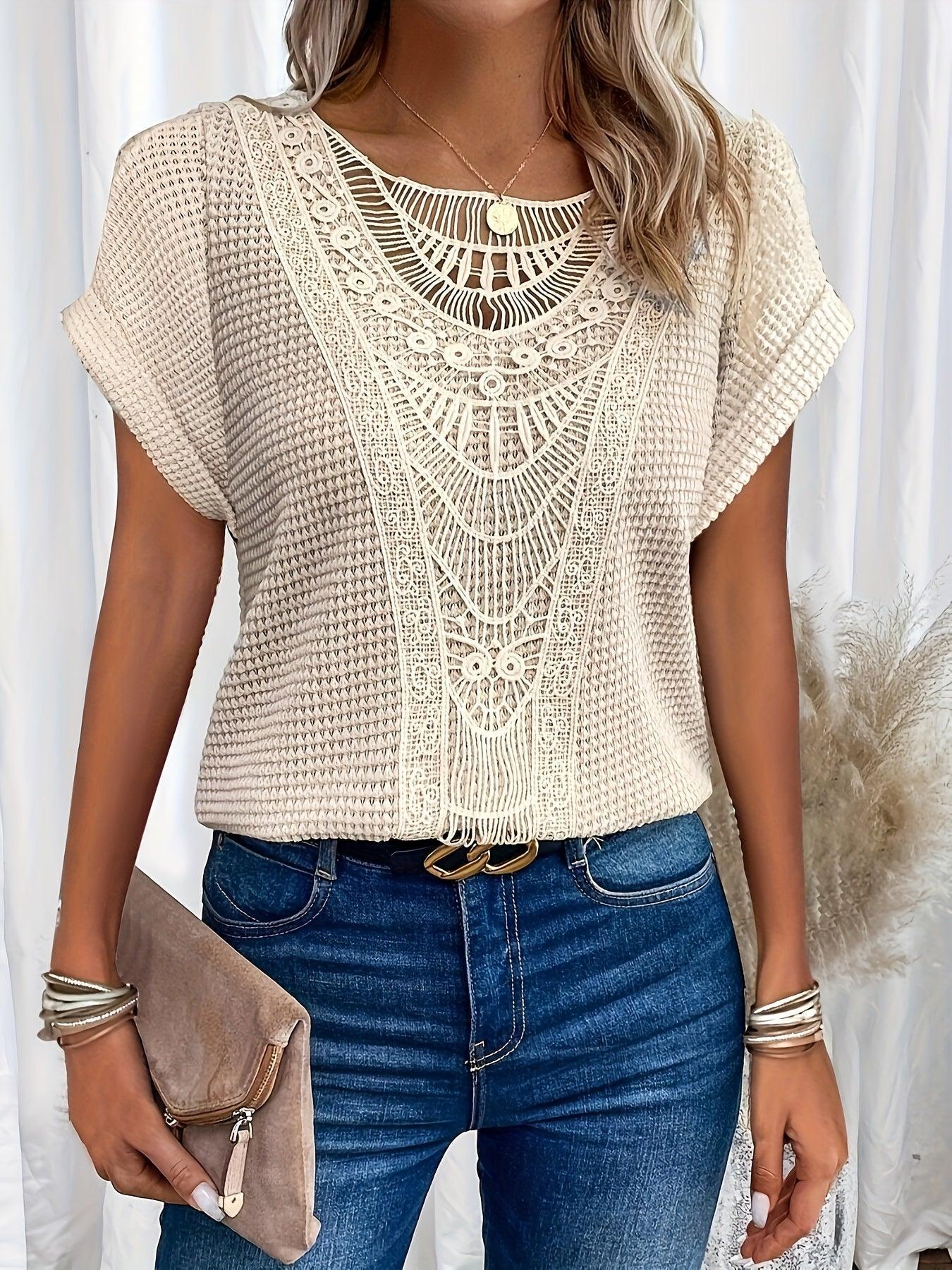 Rachel | Beautifully Detailed Knitted Top - Image 1