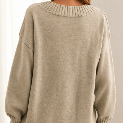 Erin | Women's Oversized V-Neck Sweater - Image 1