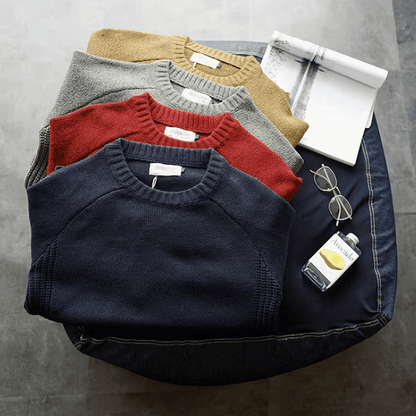 Floyd | Men's Crew Neck Elbow Patch Sweater - Image 4