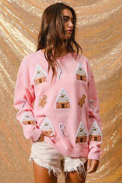 Jocelyn | Women's Novelty Christmas Crew Neck Sweater - Image 9