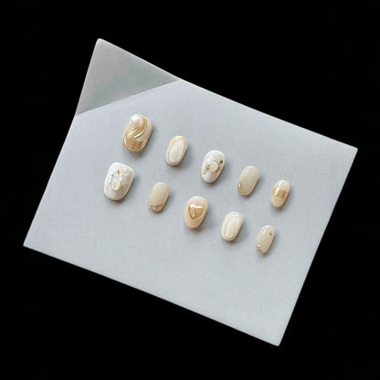 Faux Marble Press-On Nails