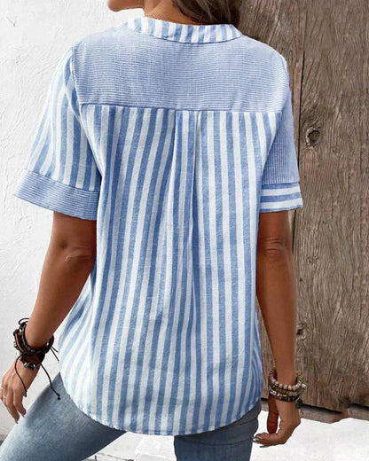 Image of Felicia | Women's Striped Button-Down Blouse
