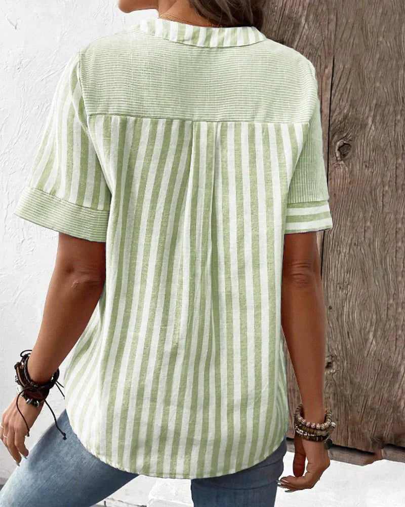 Image of Felicia | Women's Striped Button-Down Blouse
