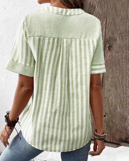 Image of Felicia | Women's Striped Button-Down Blouse