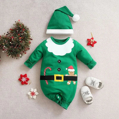 Festive Soft Cotton Christmas Romper for Baby's First Celebration