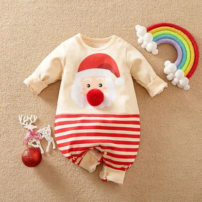 Festive Soft Cotton Christmas Romper for Baby's First Celebration