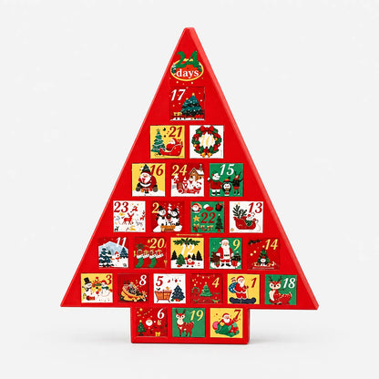 Fillable Christmas Tree Advent Calendar – Freestanding Christmas Tree with 24 Drawers, 41 cm High, Reusable