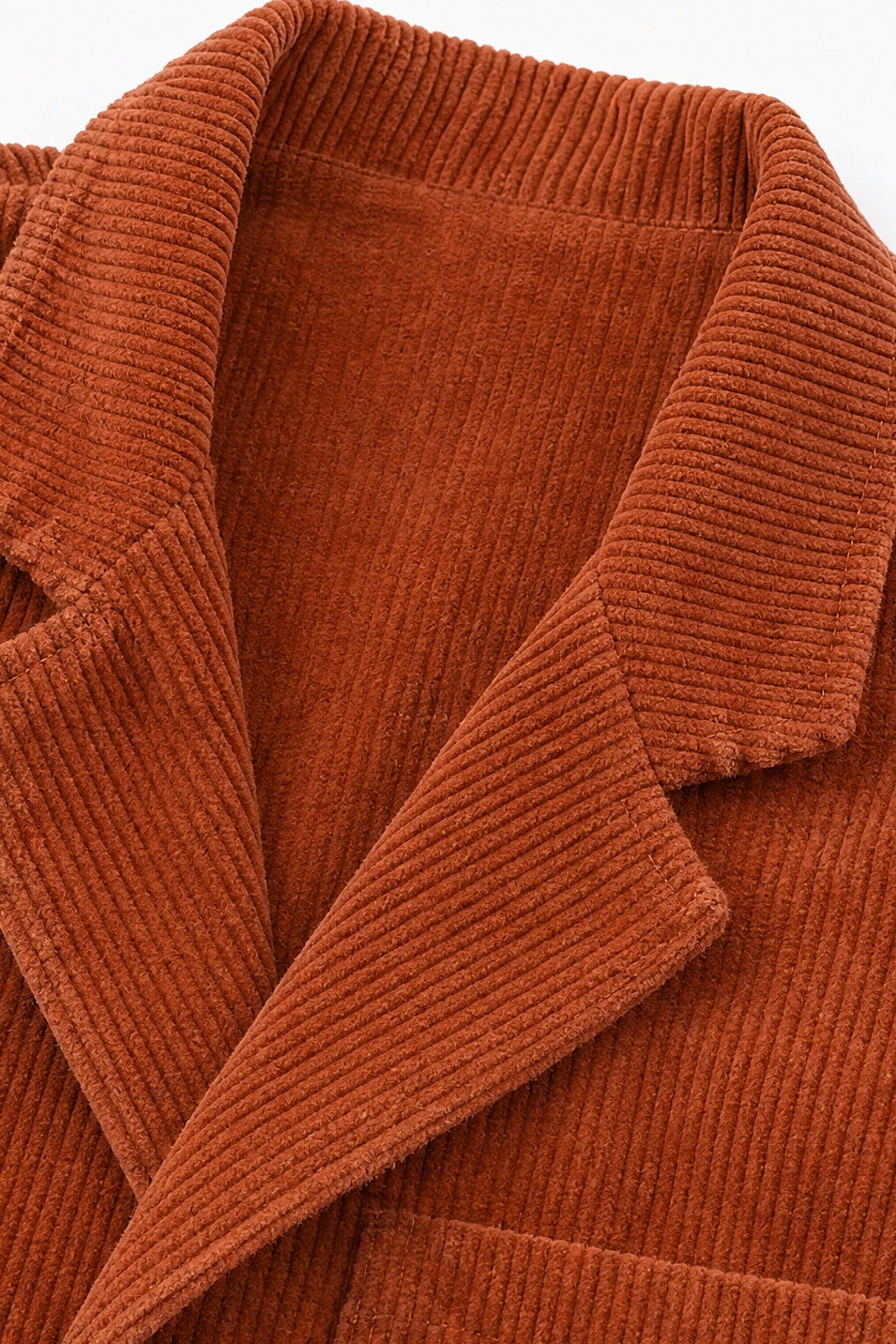 Fine Corduroy Blazer with Structured Shoulders