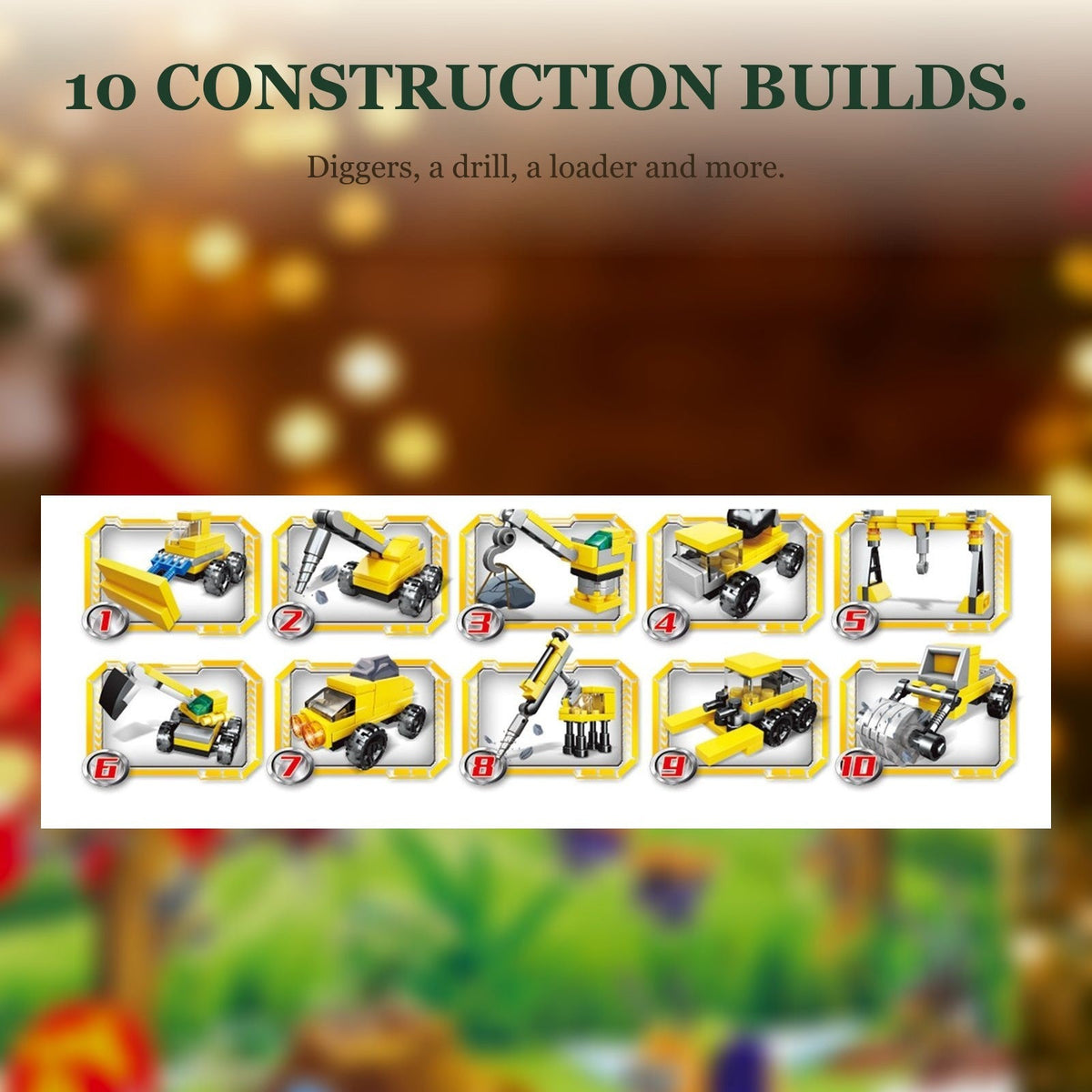 Fire Rescue and Construction Advent Calendar, Mini Brick Vehicles and Big Builds
