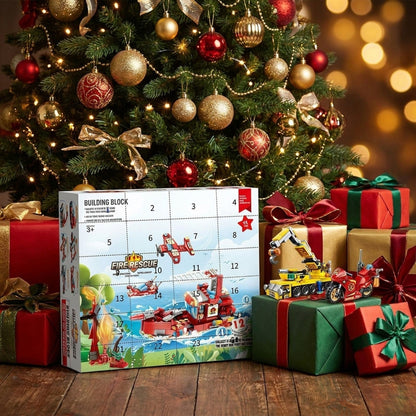 Fire Rescue and Construction Advent Calendar, Mini Brick Vehicles and Big Builds
