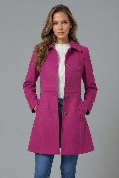 Fitted A-Line Coat - Cecile