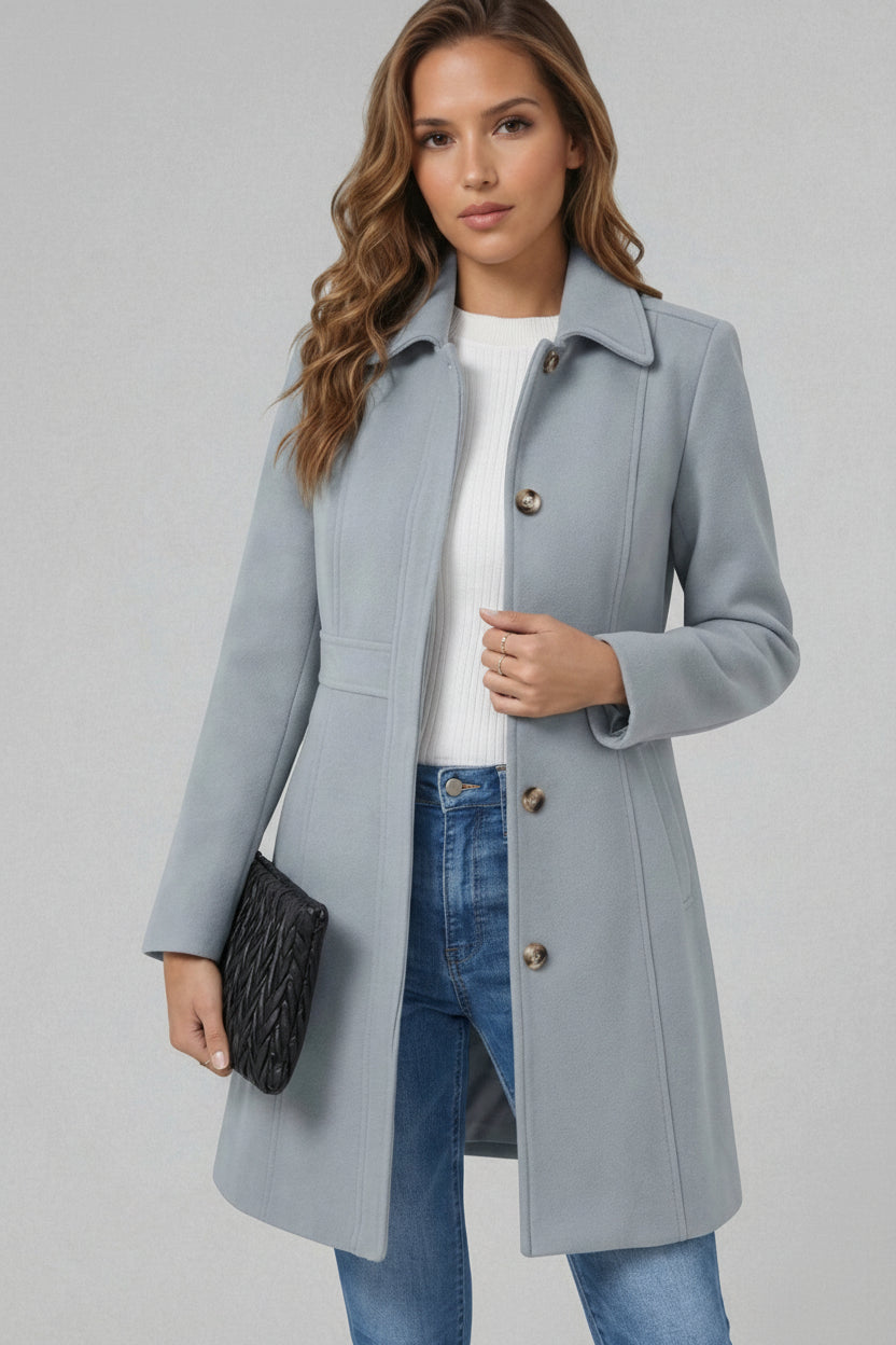 Fitted A-Line Coat - Cecile