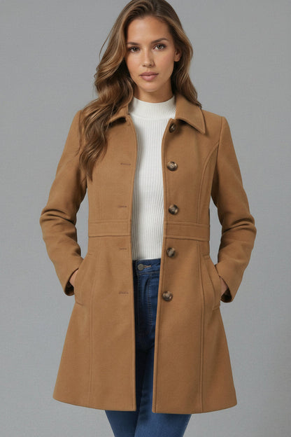 Fitted A-Line Coat - Cecile