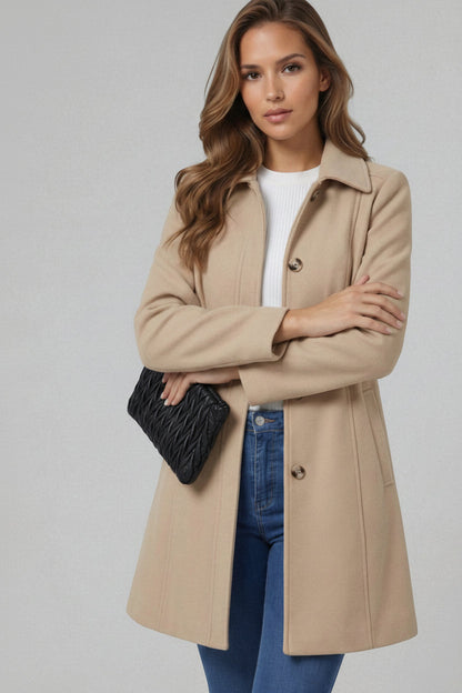 Fitted A-Line Coat - Cecile