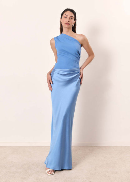 Image of Frances | Women's Sleeveless One Shoulder Maxi Dress