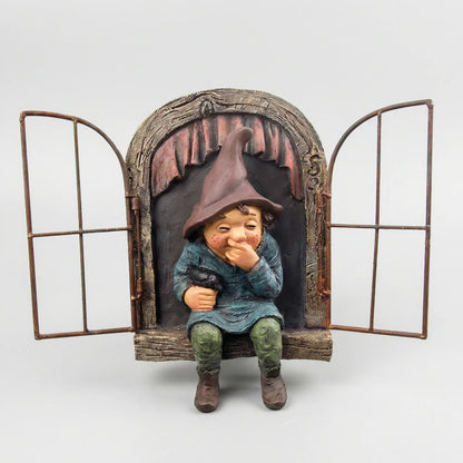 Funny Garden Ornament with Window Motif