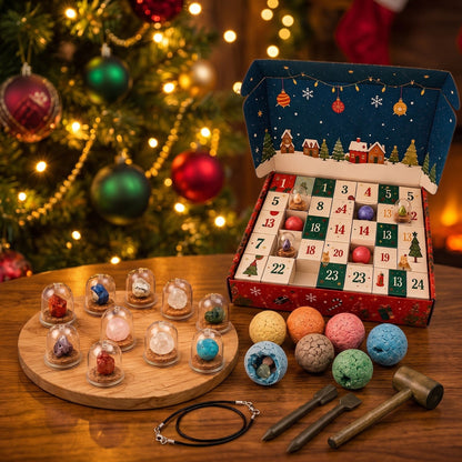 Gemstone Dig Advent Calendar for Kids, 24 Days of Treasure Hunting