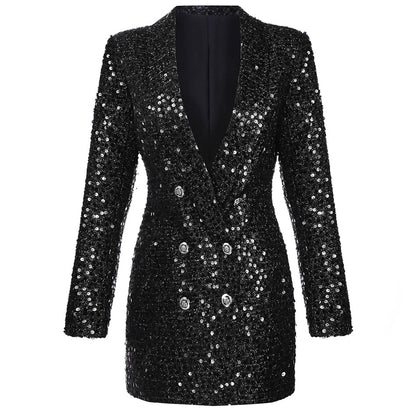 Image of Gloria | Women's Sequin Blazer Mini Dress